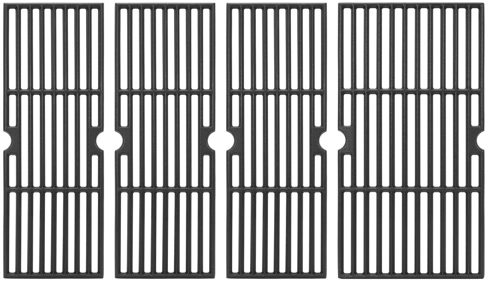 DELSbbq cast iron grate on Char-Broil 5-burner showing even heat distribution