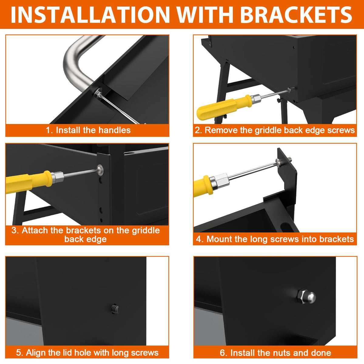 DELSbbq easy installation with included screws, no extra parts needed
