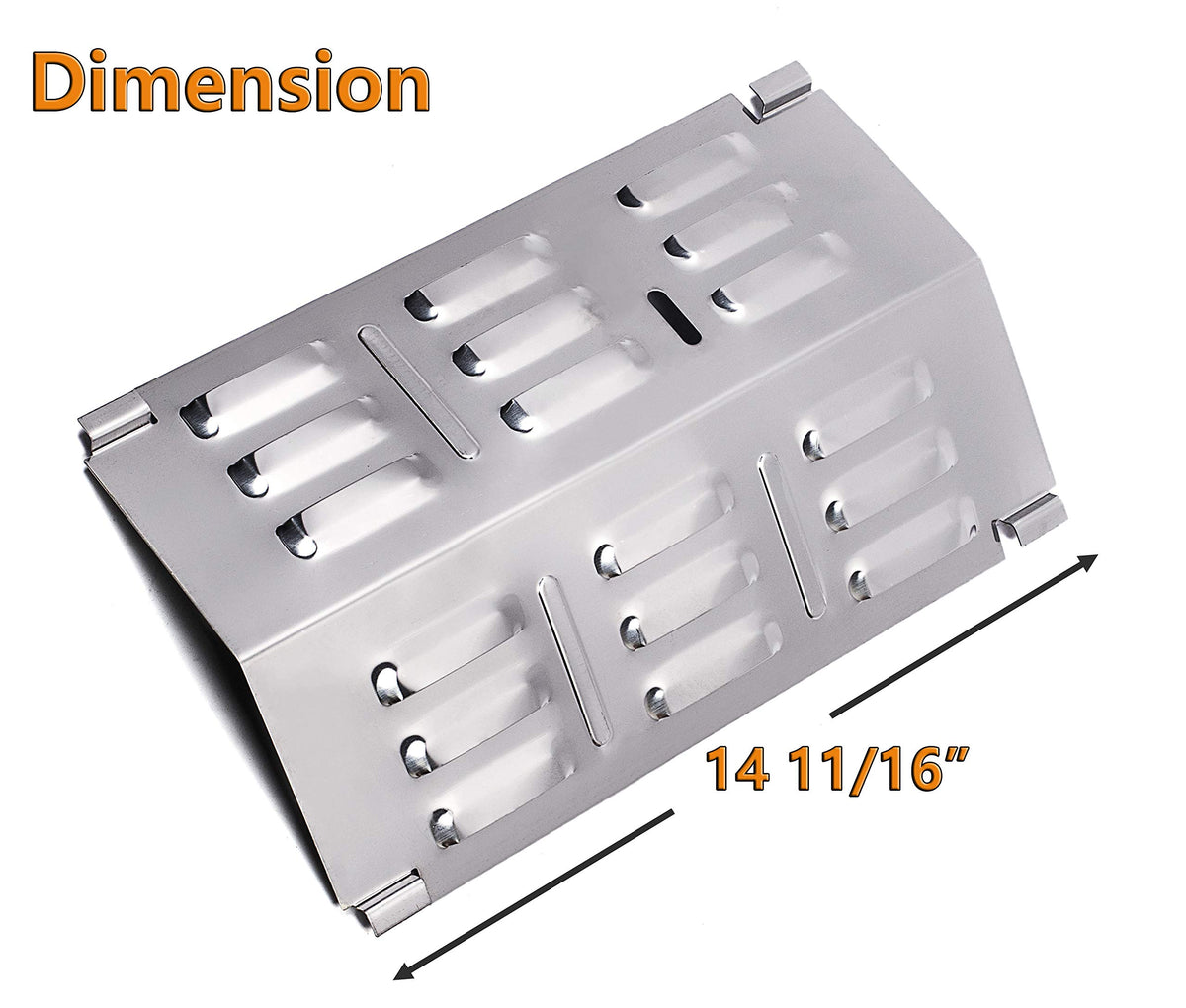 Close-up of holes on DELSbbq flavorizer bar for even heat distribution