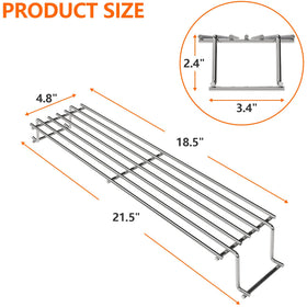 DELSbbq front-mounted warming rack fits Weber Spirit 210/220 precisely.