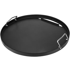 DELSbbq full-size griddle on Weber 22-inch grill for flat-top cooking