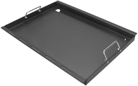 DELSbbq full-size griddle on Weber Spirit E310 for versatile flat-top cooking.