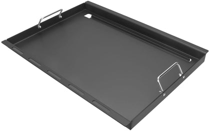 DELSbbq full-size griddle on Weber Spirit E310 for versatile flat-top cooking.