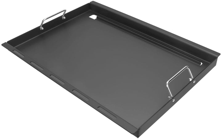 DELSbbq full-size griddle on Weber Spirit E310 for versatile flat-top cooking.