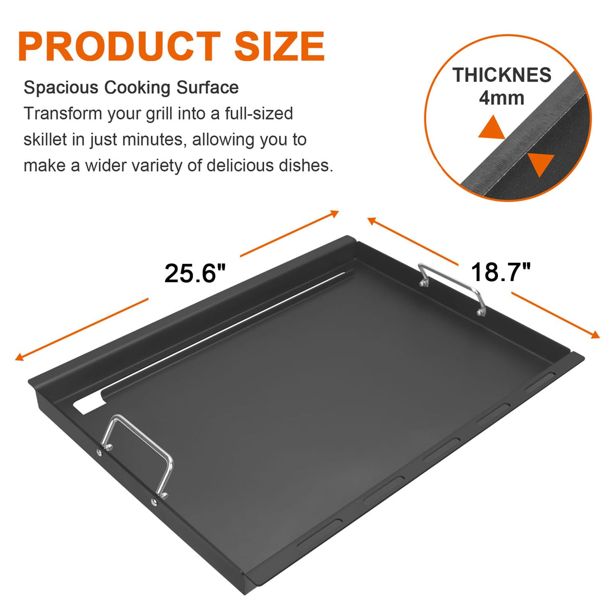 DELSbbq flat-top griddle fits Genesis II 300 Series for extended meals
