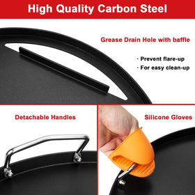 DELSbbq griddle transition from grill to flat-top in seconds