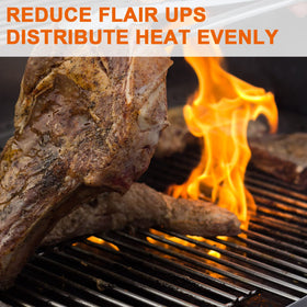 DELSbbq heat diffusion on barbecue grill enhances browning and flavor development