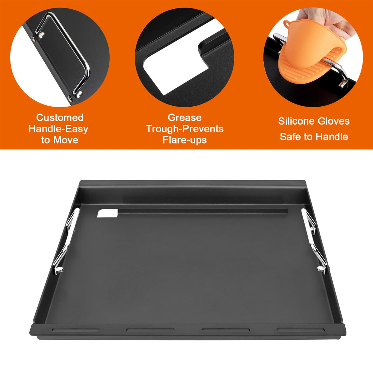 DELSbbq heat plates stay in place to keep even warmth across the surface.