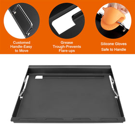 DELSbbq heat plates stay in place to keep even warmth across the surface.