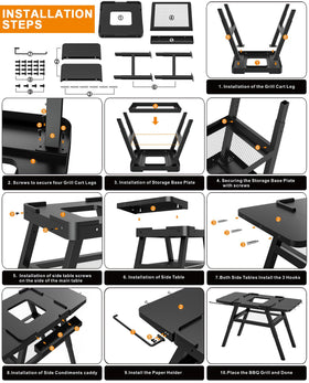 DELSbbq Heavy steel bracket close-up highlights durable powder-coated finish.