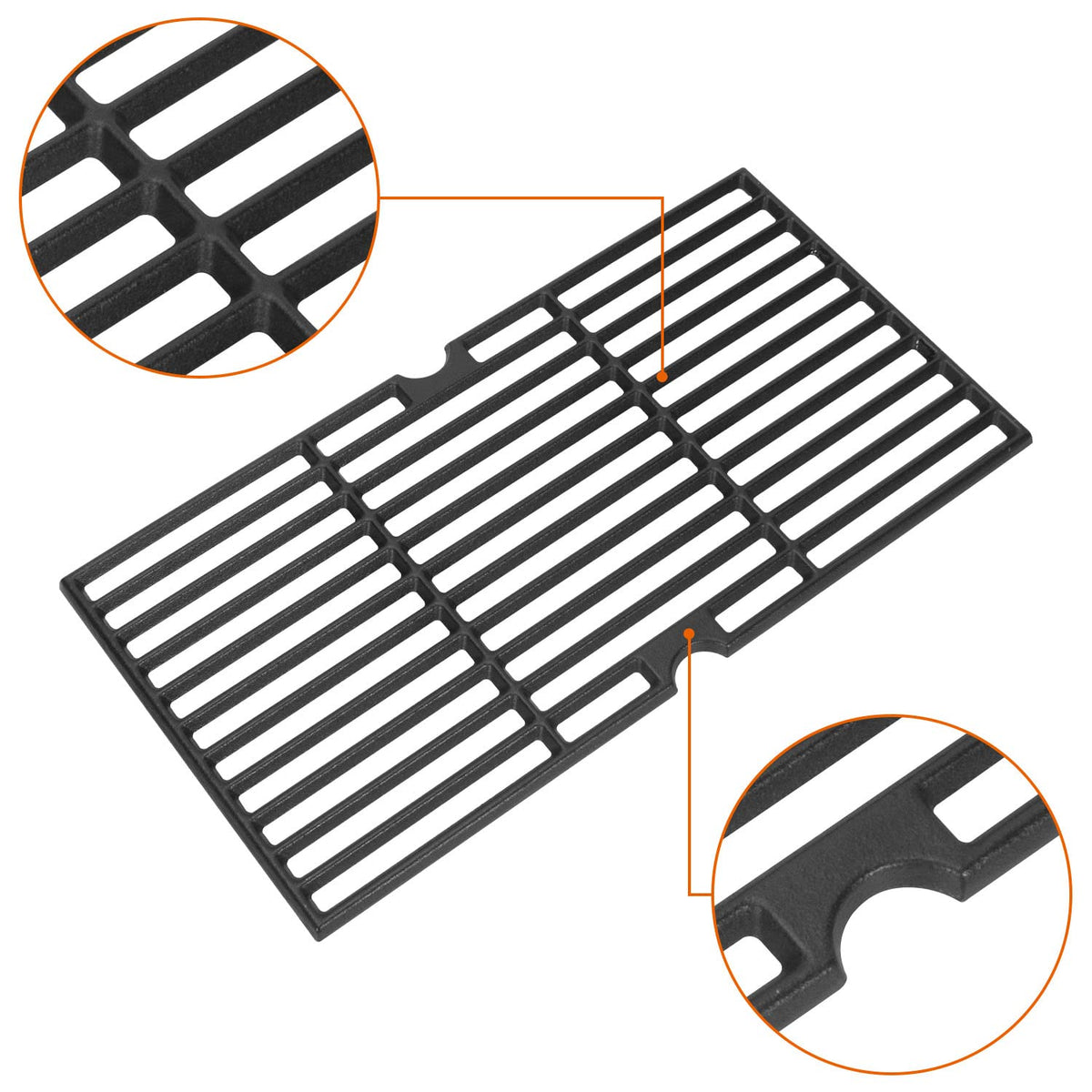DELSbbq narrow grate for Char-Broil 6-burner with robust construction