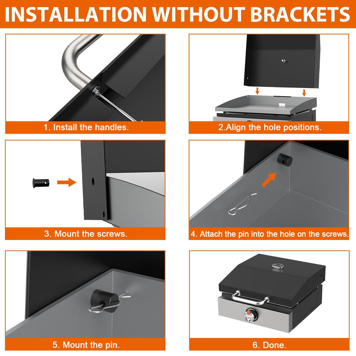 DELSbbq one-hand lid operation for quick lid access during grilling