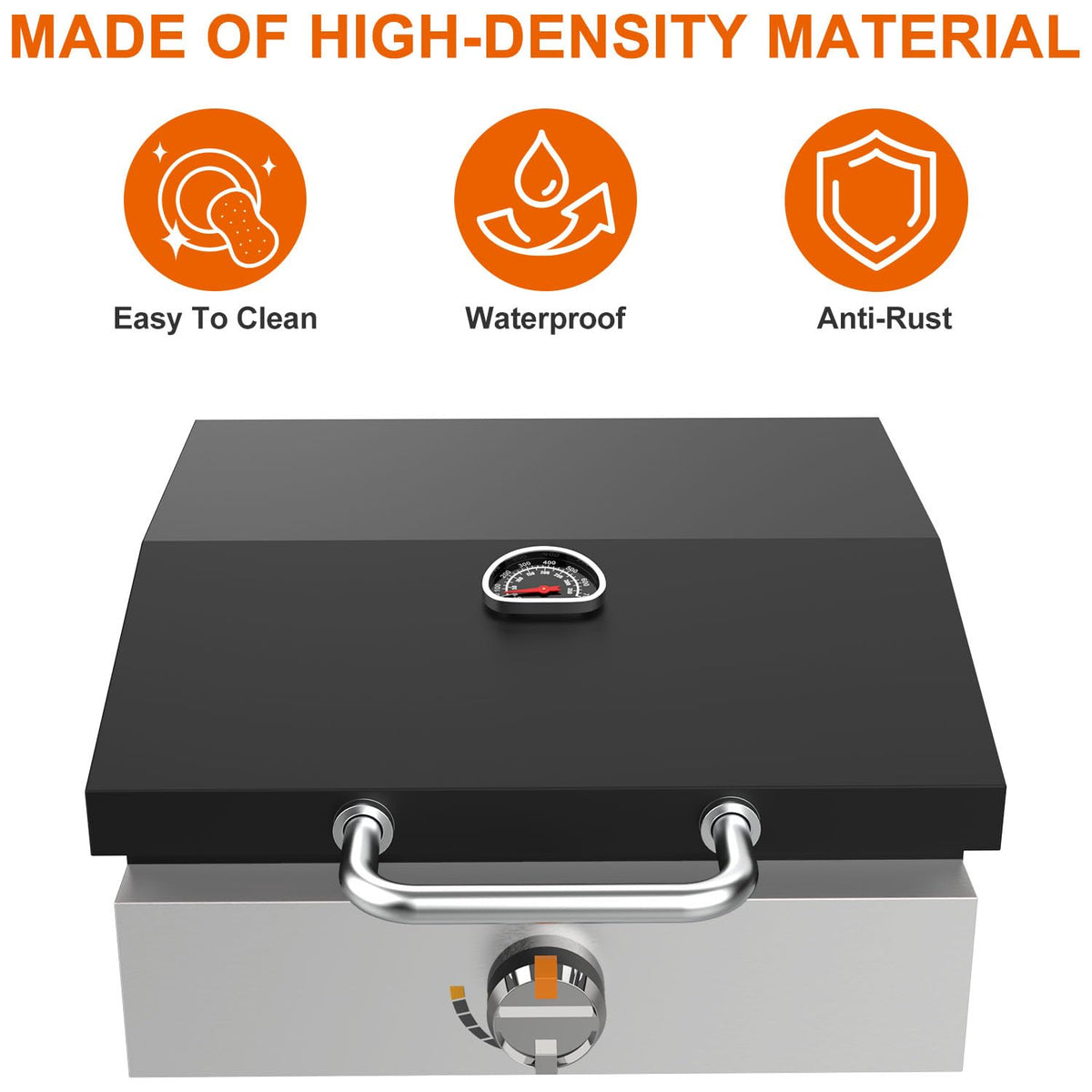 DELSbbq smooth surface cleans easily with a damp cloth