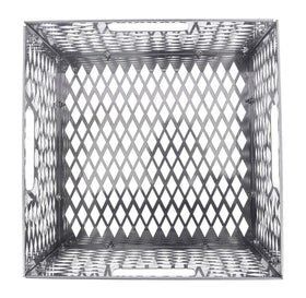 DELSbbq stainless steel firebox basket 12x12 fits standard offsets with lasting durability