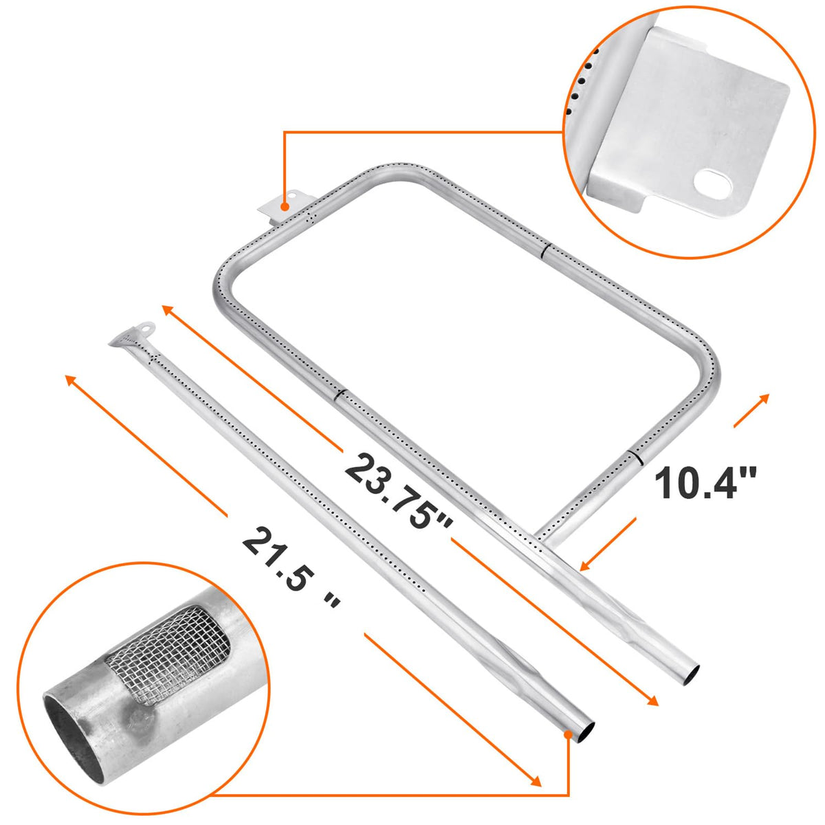 DELSbbq stainless steel burner tube endures heating cycles with minimal deformation.