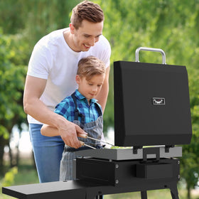 DELSbbq universal 17-inch lid fits many griddles, adding oven-like versatility.