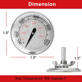 DELSbbq Weber Q-series thermometer dial for even cooking on Q grills