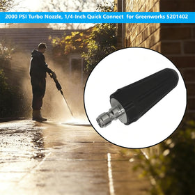 Durable Delushaka nozzle withstands hot and cold water for reliable outdoor cleaning.