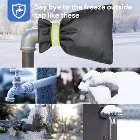 DELUX reusable faucet sleeve offers season-after-season protection for outdoor taps