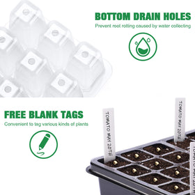 Delxo heat-absorbing black base speeds sprouting for warmth-loving seeds.
