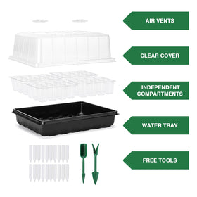 Delxo humidity dome and vent system for precise moisture control.