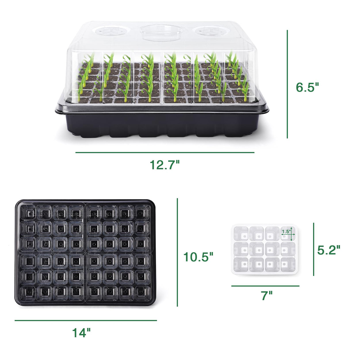 Delxo includes plant tags and garden tools for organized seed starting.