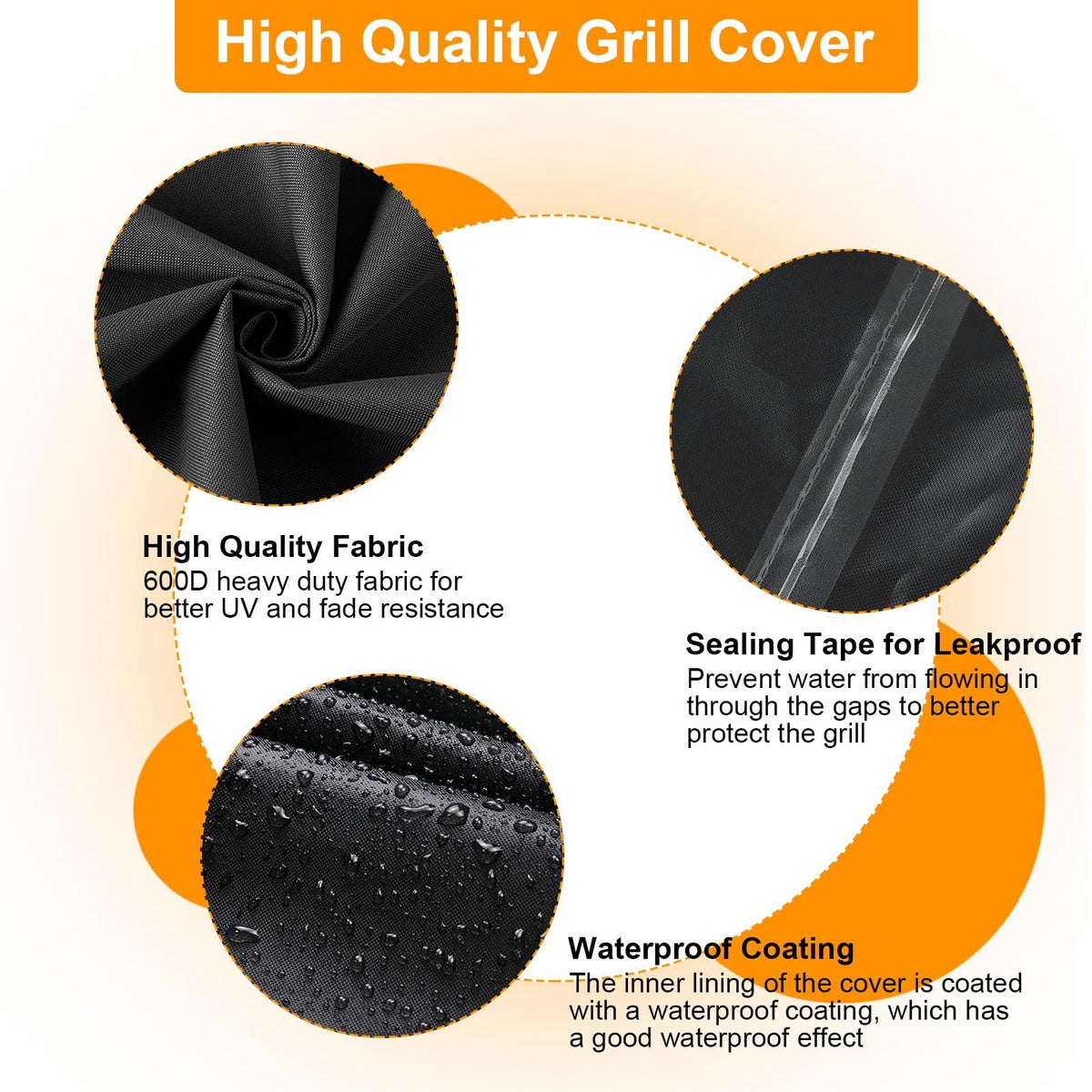 Demao 600D Oxford fabric boosts durability against wind and wear.