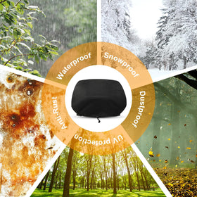 Demao windproof drawstrings secure the cover in gusty weather.