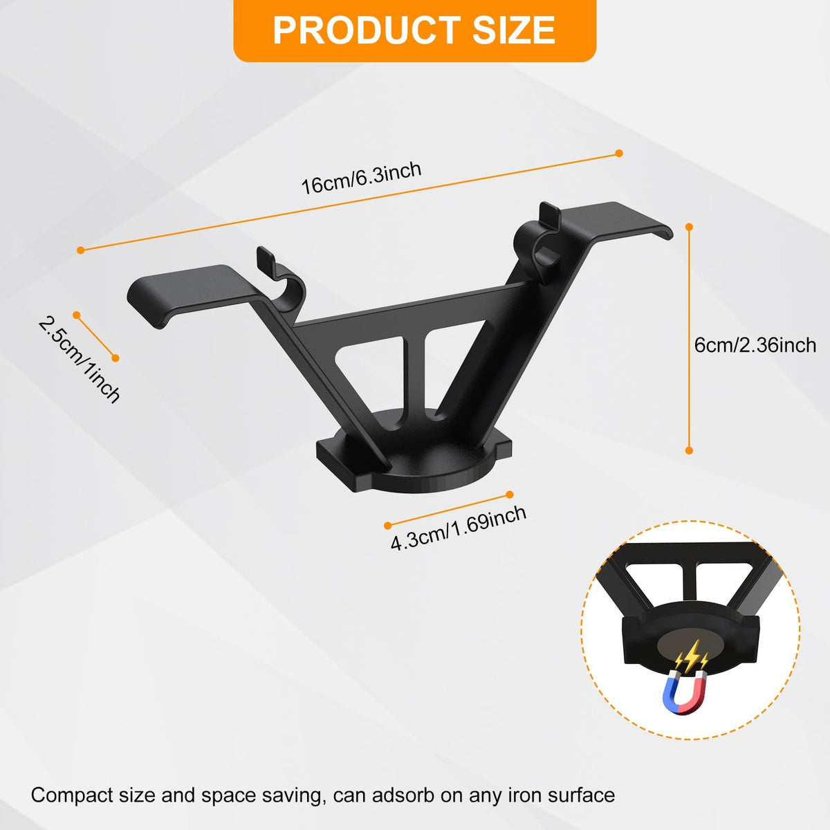 Rubber-wrapped magnet protects grill surface while securing cords
