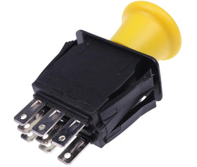 Demfec PTO switch for John Deere Z335M, side-angle shot emphasizing long-lasting performance