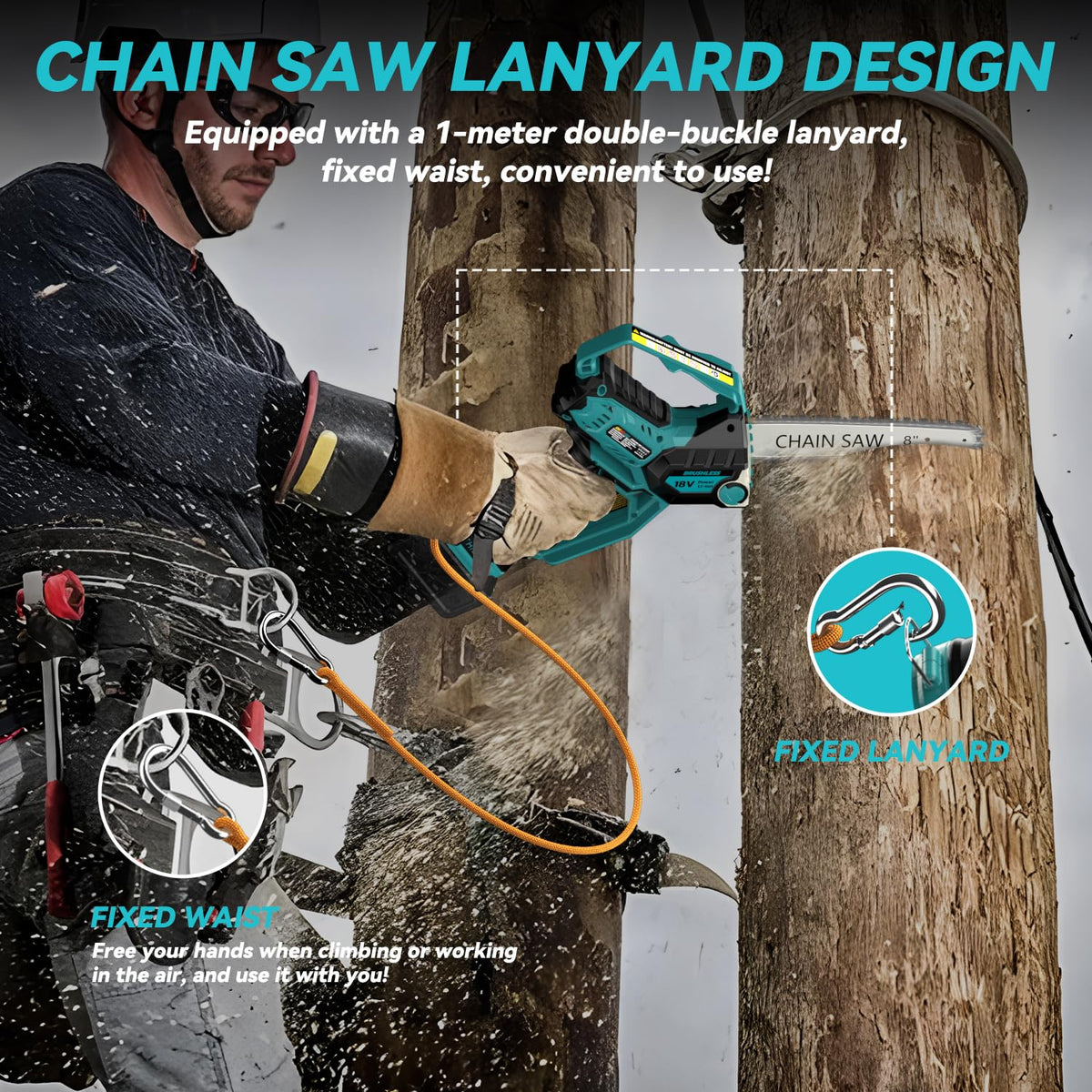 Automatic oiling system on DEMIMA chainsaw keeps the chain lubricated