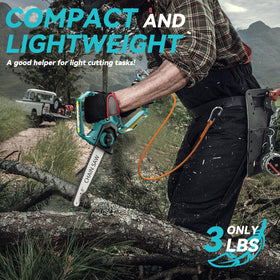 3.3-foot waist cord on DEMIMA chainsaw enables hands-free use