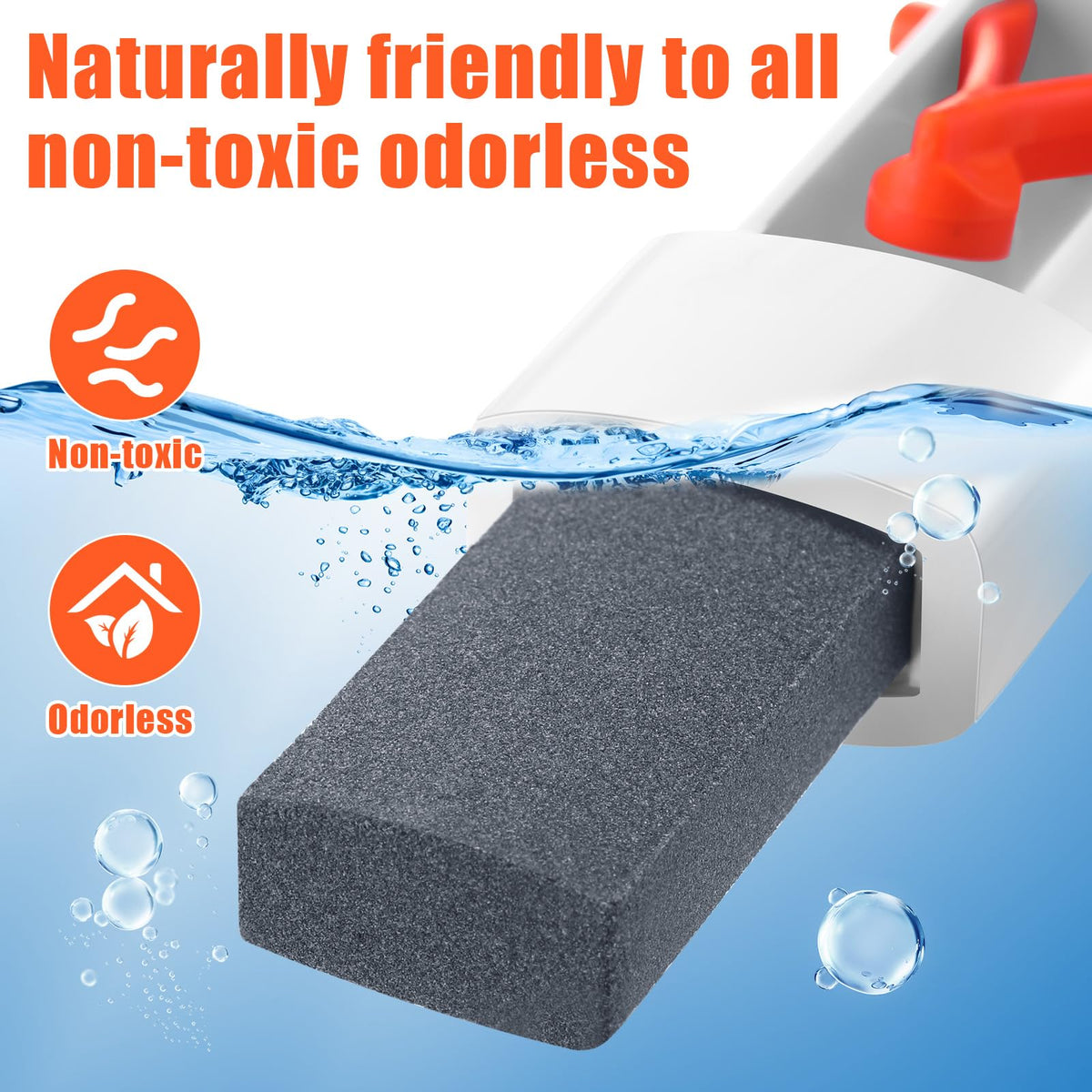 Demissle toilet bowl scrub pumice for effective ring stain removal.