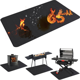 Demiwise 65x48in grill mat for outdoor use protects decks from spills
