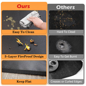 Demiwise easy-clean silicone-coated grill mat after cooking