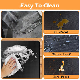 Demiwise fiberglass fireproof mat withstands high heat near grills