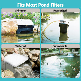 Demiwise pond media helps keep koi ponds clear.