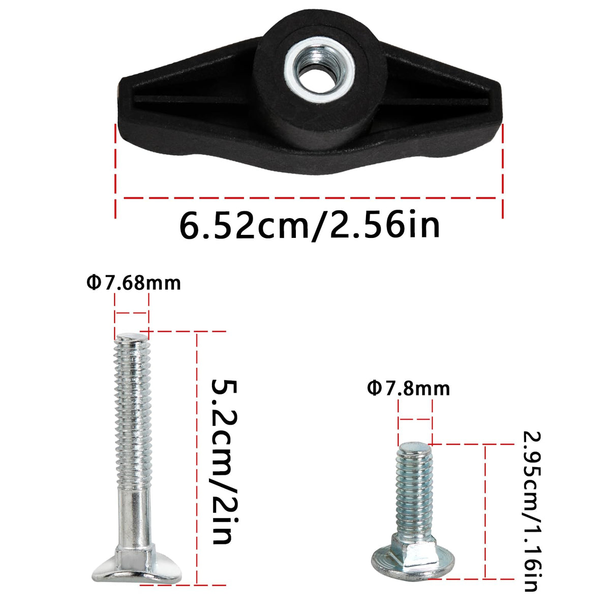 DemJamr bolts pack includes four bolts and two handles for versatile outdoor repairs.