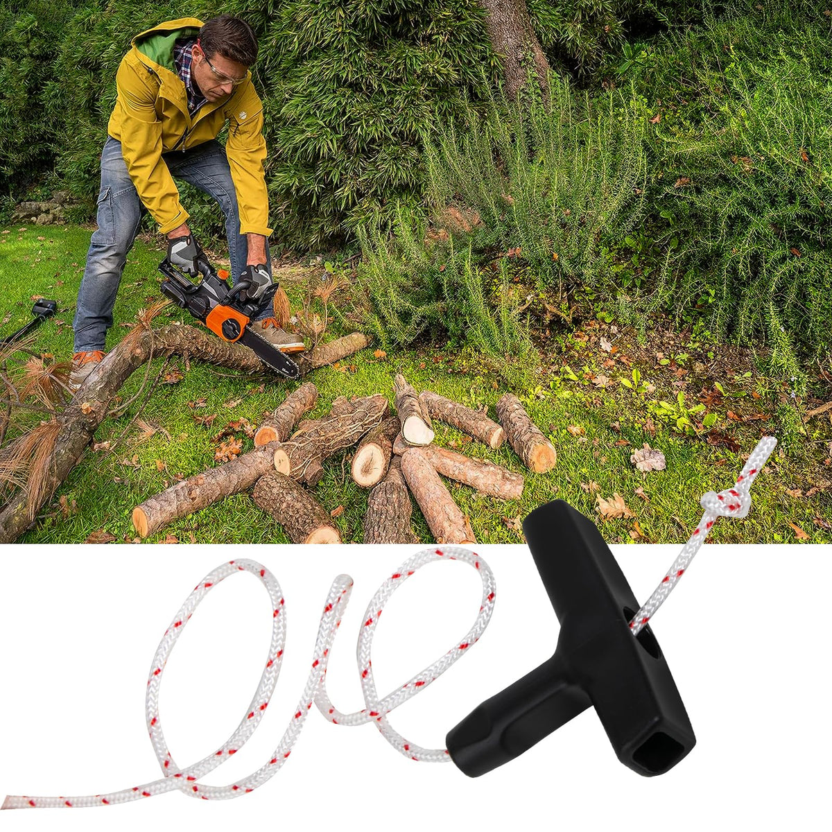 DemJamr recoil starter pull handle for STIHL MS250 provides durable, ergonomic grip.