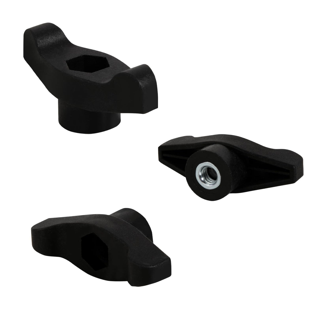 DemJamr wing handle knob with bolts on display for secure fastening.