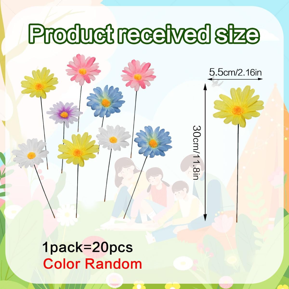 Demonwer Daisy Garden Stake set serves as a thoughtful gift for gardeners.