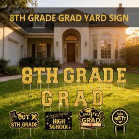 Deneo congrats grad lawn signs create a festive outdoor backdrop
