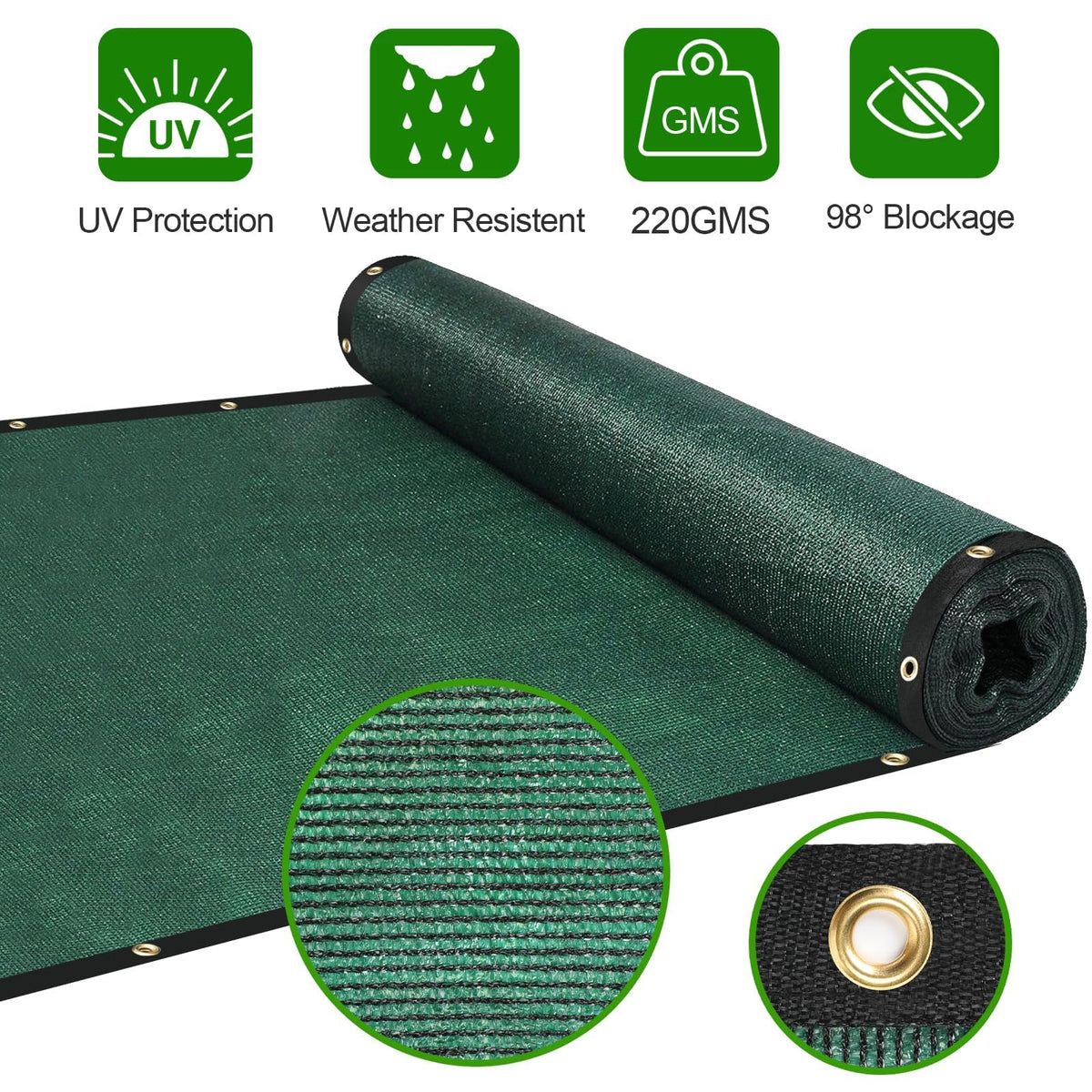 DenForste grommets close-up showing durable hardware for secure installation