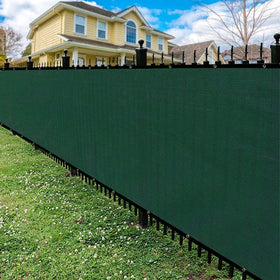 DenForste dark green HDPE screen protecting plants from sun and wind