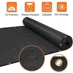 DenForste privacy screen with binding and grommets supports durable outdoor use.