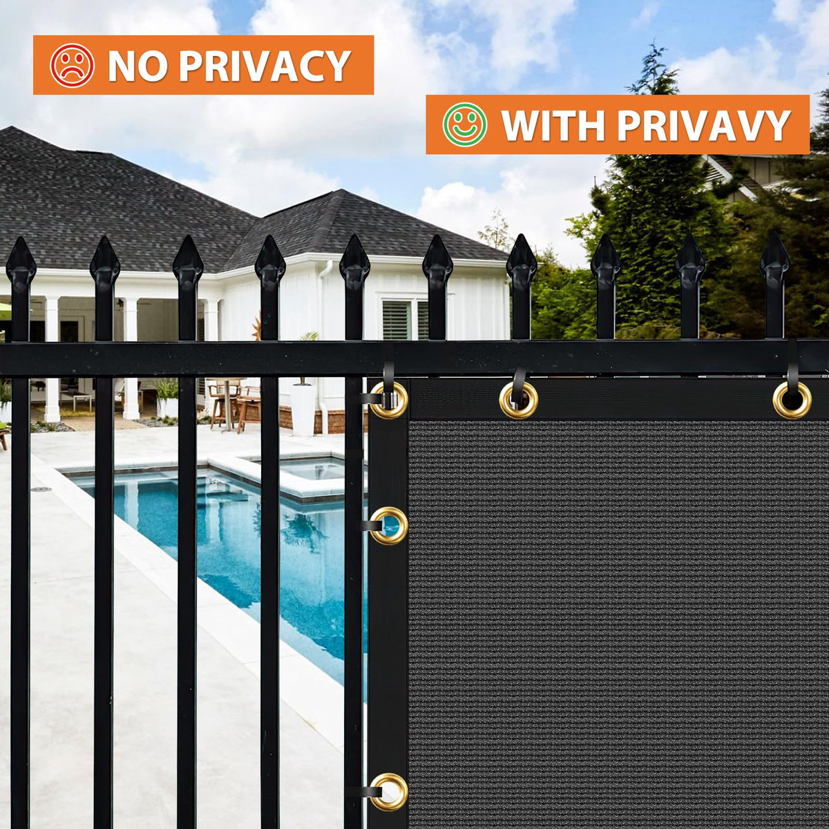 DenForste privacy screen suited for diverse spaces like patios and pools.