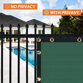 DenForste privacy screen offering UV protection for plants and space