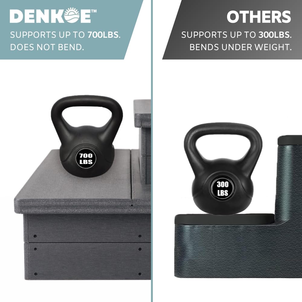 DENKOE open storage compartment demonstrates clutter-free access to spa essentials