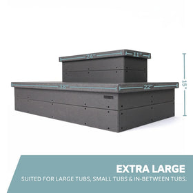 DENKOE outdoor spa steps offer durable storage and easy upkeep