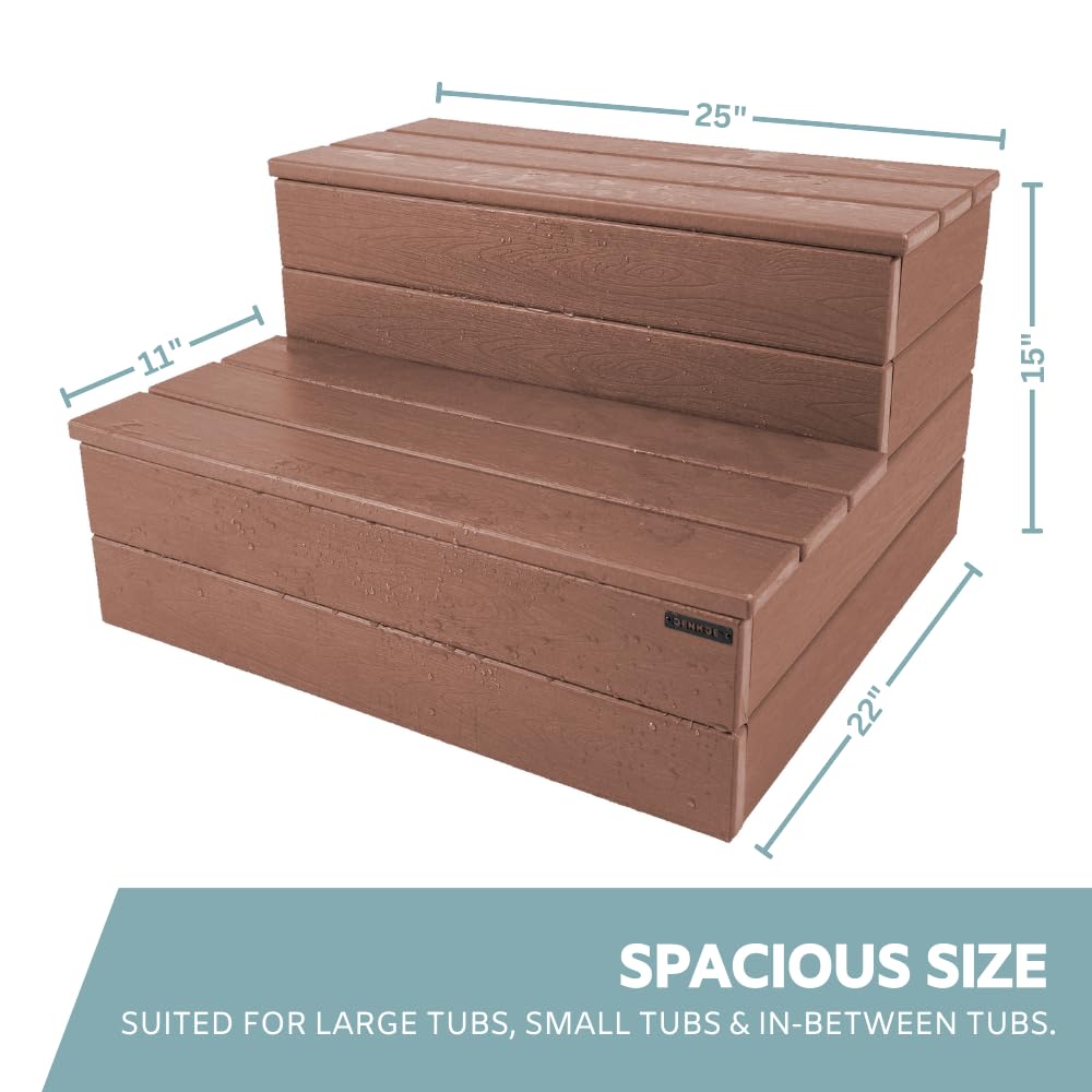 DENKOE outdoor steps heavy duty support up to 600 lbs